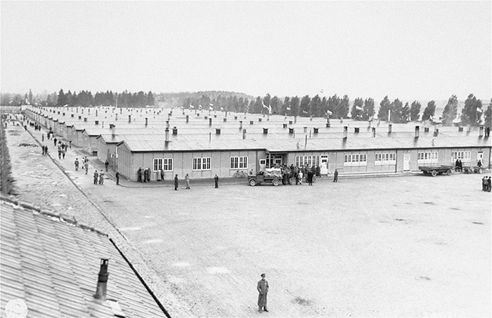 barakken in concentratiekamp Dachau Foto is uit 1945 van internet