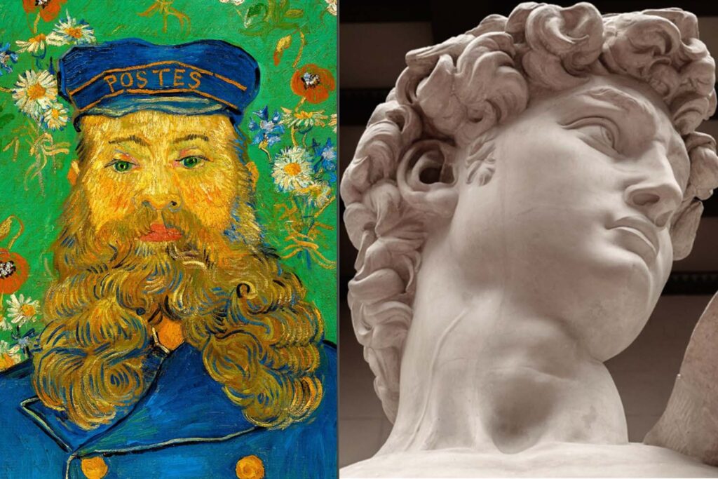 afbeelding bij colleges kunstgeschiedenis met van Gogh en Michelangelo
