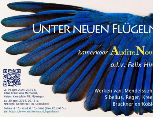 Unter neuen Flügeln, concert door Audite Nova op 19 april 2024