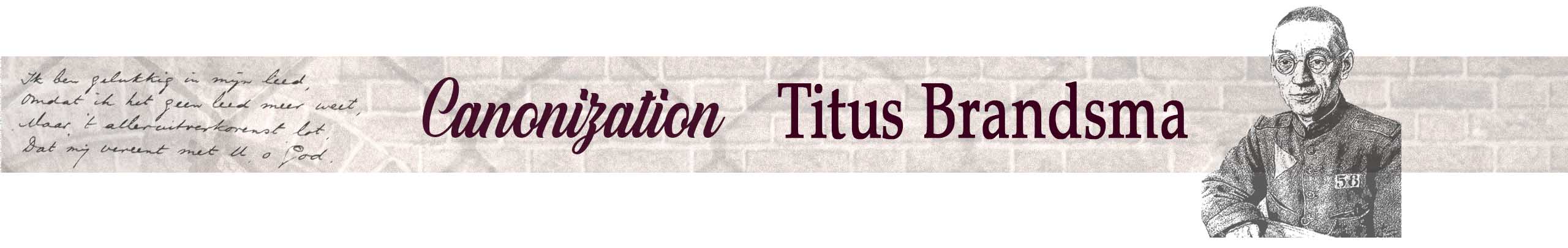 Canonization Titus Brandsma